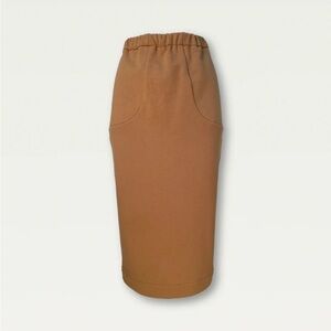 Hoi Bo pink jersey pencil skirt